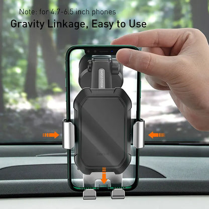 Baseus Gravity Car Phone Holder Suction Cup Adjustable  Holder Stand in Car GPS Mount for Iphone 13 12 Pro Xiaomi POCO